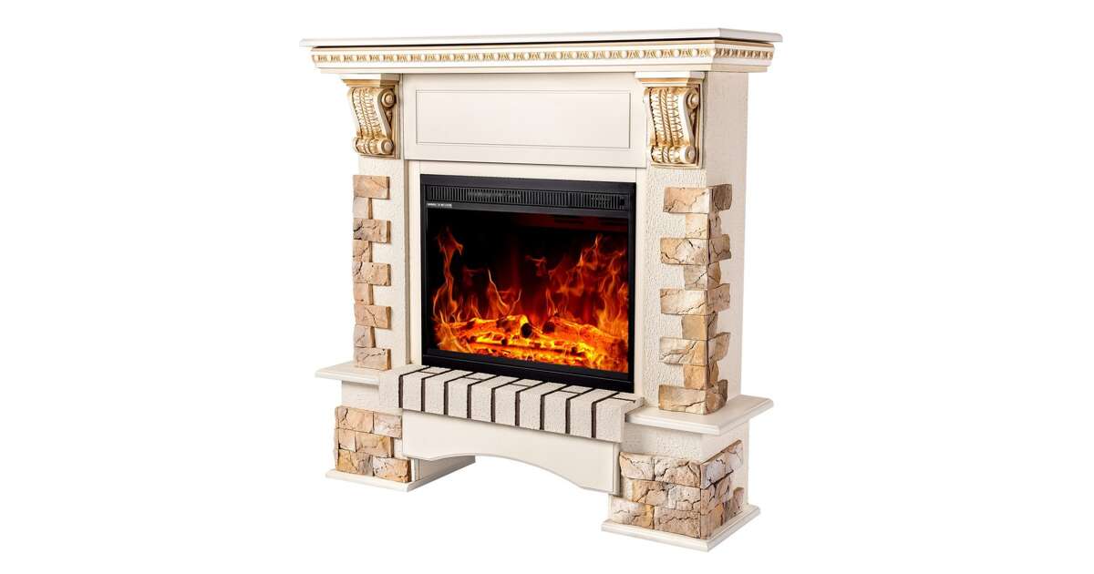 Semineu electric Topaz & Lorance color, Art Flame, 1090x1100x330 mm, 1500W