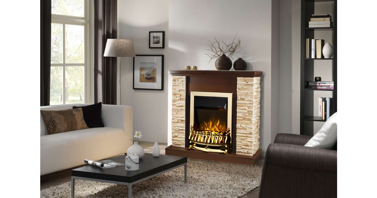 Semineu electric Rock nuc & Galileo gold, Art Flame, 903x980x300 mm, 2000W - 4 | YEO