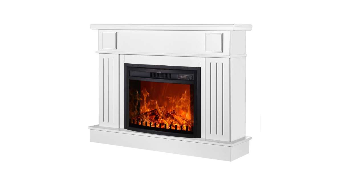 Semineu electric Marina maxi alb & Zakynthos, Art Flame, 900x1165x300 mm, 1500W - 1 | YEO