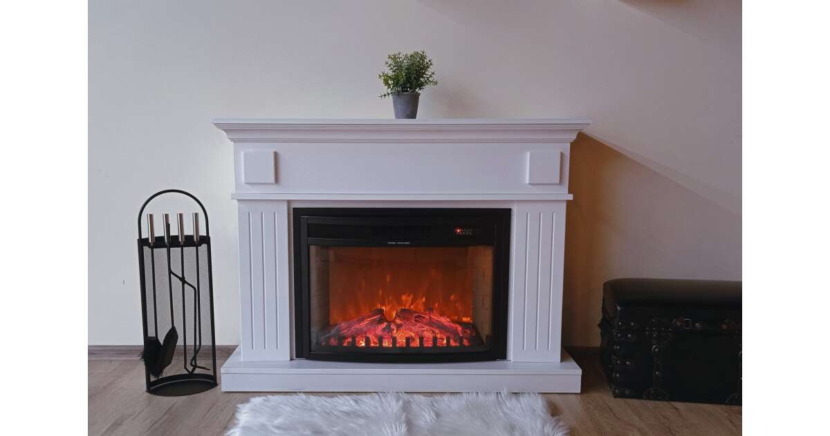 Semineu electric Marina maxi alb & Zakynthos, Art Flame, 900x1165x300 mm, 1500W - 4 | YEO