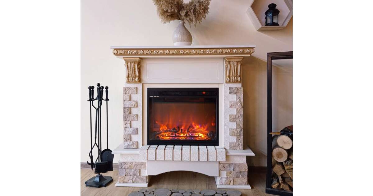 Semineu electric Topaz & Lorance color, Art Flame, 1090x1100x330 mm, 1500W - 3 | YEO