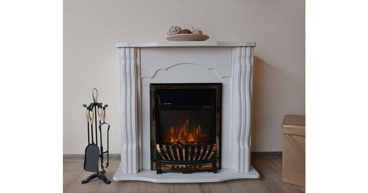Semineu electric Clasic alb & Meridian, Art Flame, 883x950x300 mm, 2000W - 4 | YEO