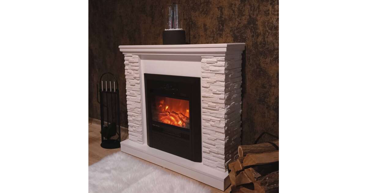 Semineu electric Rock alb & Cristina, Art Flame, 903x980x300 mm, 2000W - 3 | YEO
