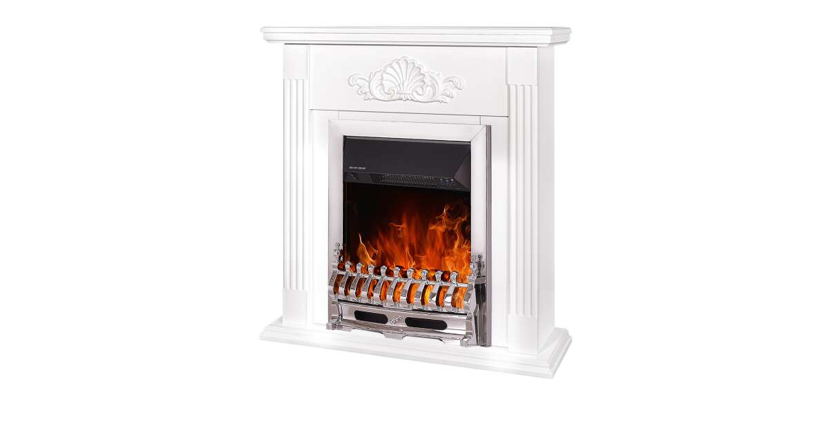 Semineu electric Sorina & Galileo silver, Art Flame, 900x900x270 mm, 2000W