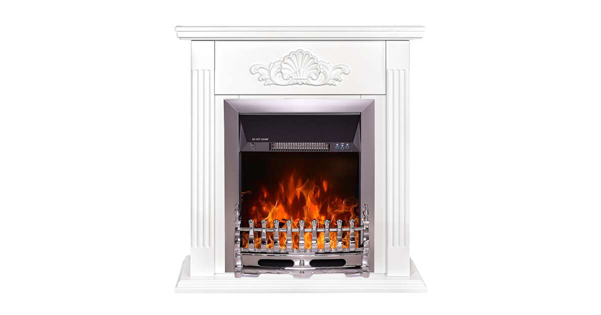 Semineu electric Sorina & Galileo silver, Art Flame, 900x900x270 mm, 2000W - 1 | YEO