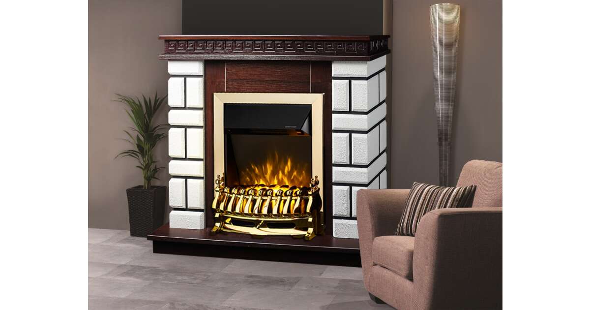 Semineu electric Nazary mini nuc & Galileo gold, Art Flame, 874x1080x245 mm, 2000W