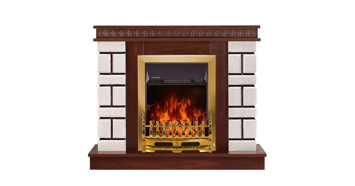 Semineu electric Nazary mini nuc & Galileo gold, Art Flame, 874x1080x245 mm, 2000W