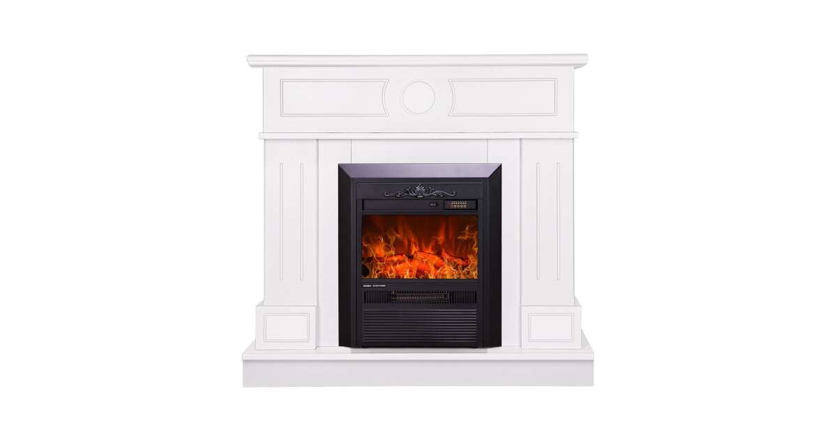 Semineu electric Ambasador alb & Cristina, Art Flame, 1000x1048x300 mm, 2000W