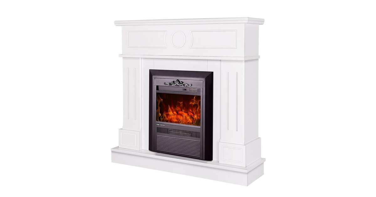 Semineu electric Ambasador alb & Cristina, Art Flame, 1000x1048x300 mm, 2000W