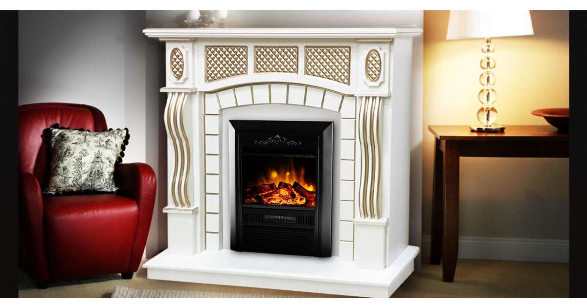 Semineu electric Amsterdam alb & Cristina, Art Flame, 1120x1150x300 mm, 2000W