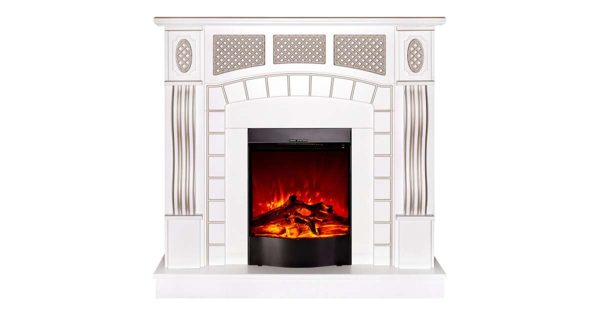 Semineu electric Amsterdam alb & Corsica, Art Flame, 1120x1150x300 mm, 1500W
