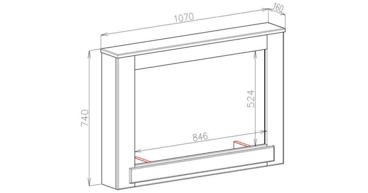 Semineu electric Melania & Adeli, Art Flame, 740x1070x170 mm, 1500W - 3 | YEO