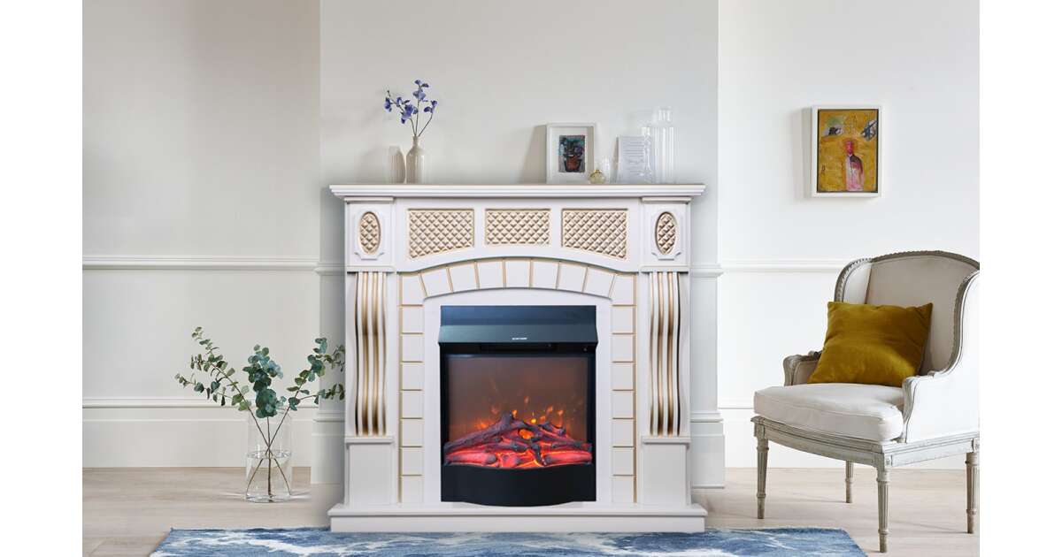 Semineu electric Amsterdam alb & Corsica, Art Flame, 1120x1150x300 mm, 1500W - 3 | YEO