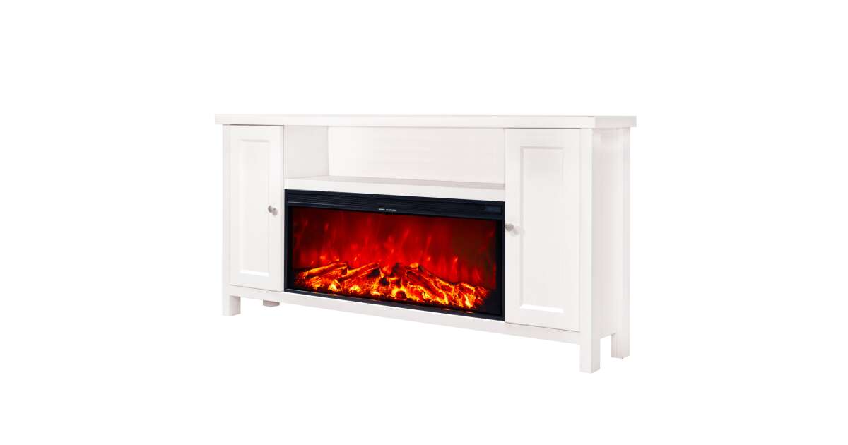 Semineu electric Mozart alb & Tasmania, Art Flame, 750x1500x300 mm, 1500W