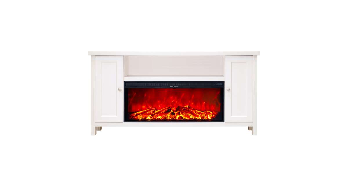 Semineu electric Mozart alb & Tasmania, Art Flame, 750x1500x300 mm, 1500W - 1 | YEO