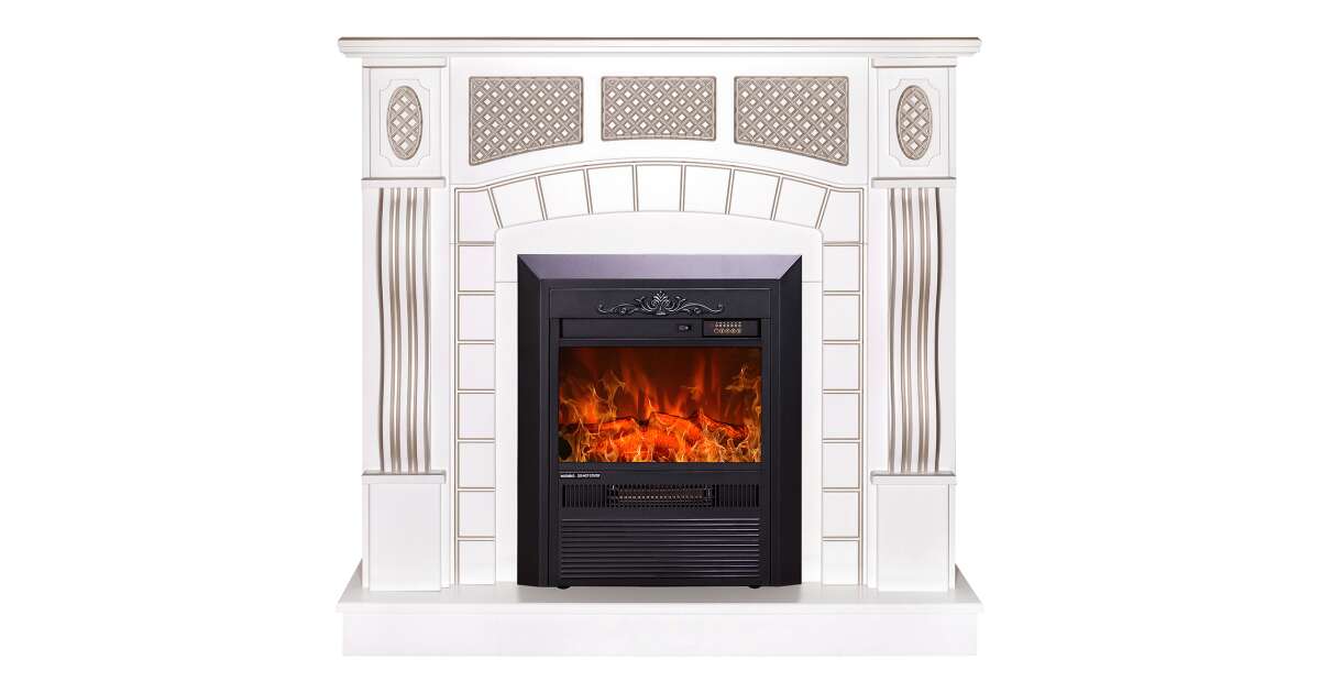 Semineu electric Amsterdam alb & Cristina, Art Flame, 1120x1150x300 mm, 2000W - 3 | YEO