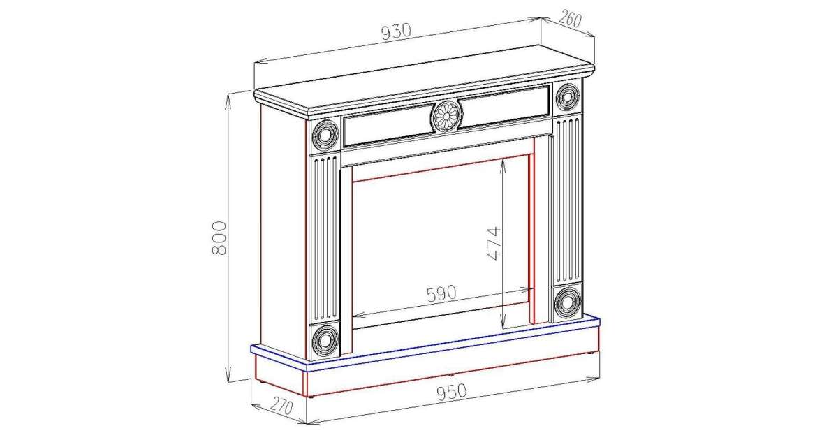 Semineu electric Bonita & Lorance color, Art Flame, 820x950x270 mm, 1500W - 3 | YEO
