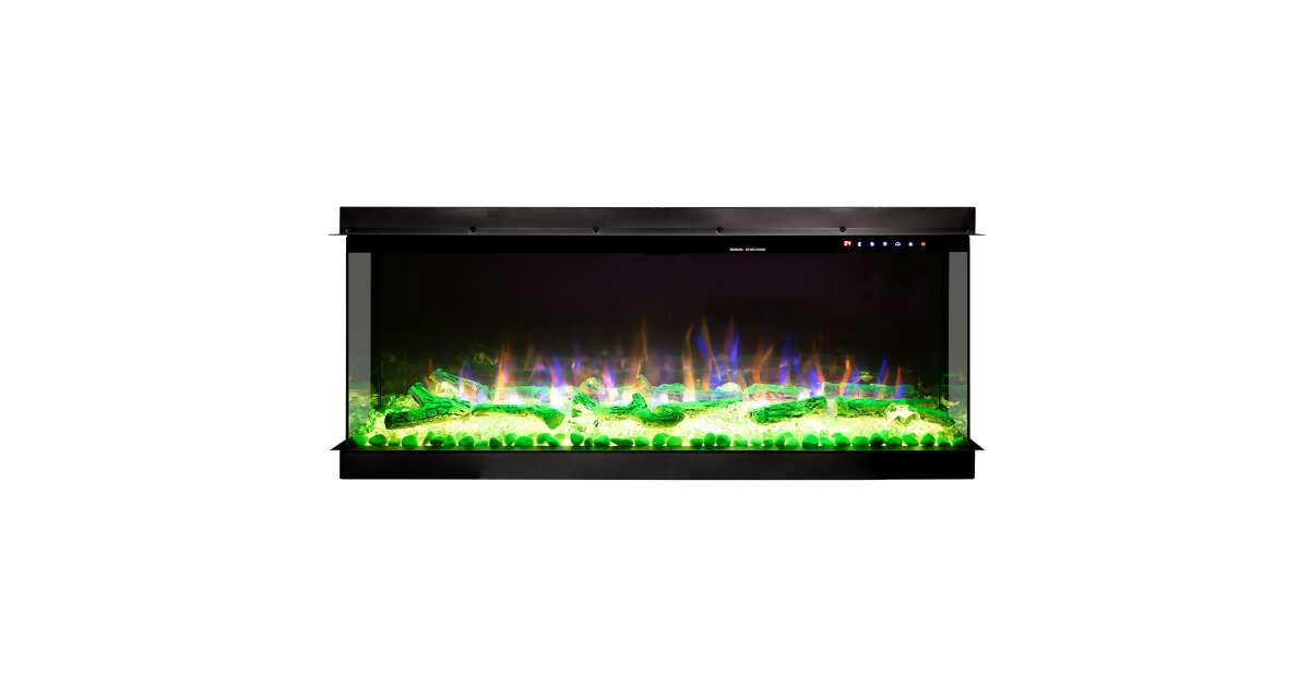 Semineu electric 3D incorporabil Haiti 78, 533x2000x332 mm, 1500W - 3 | YEO