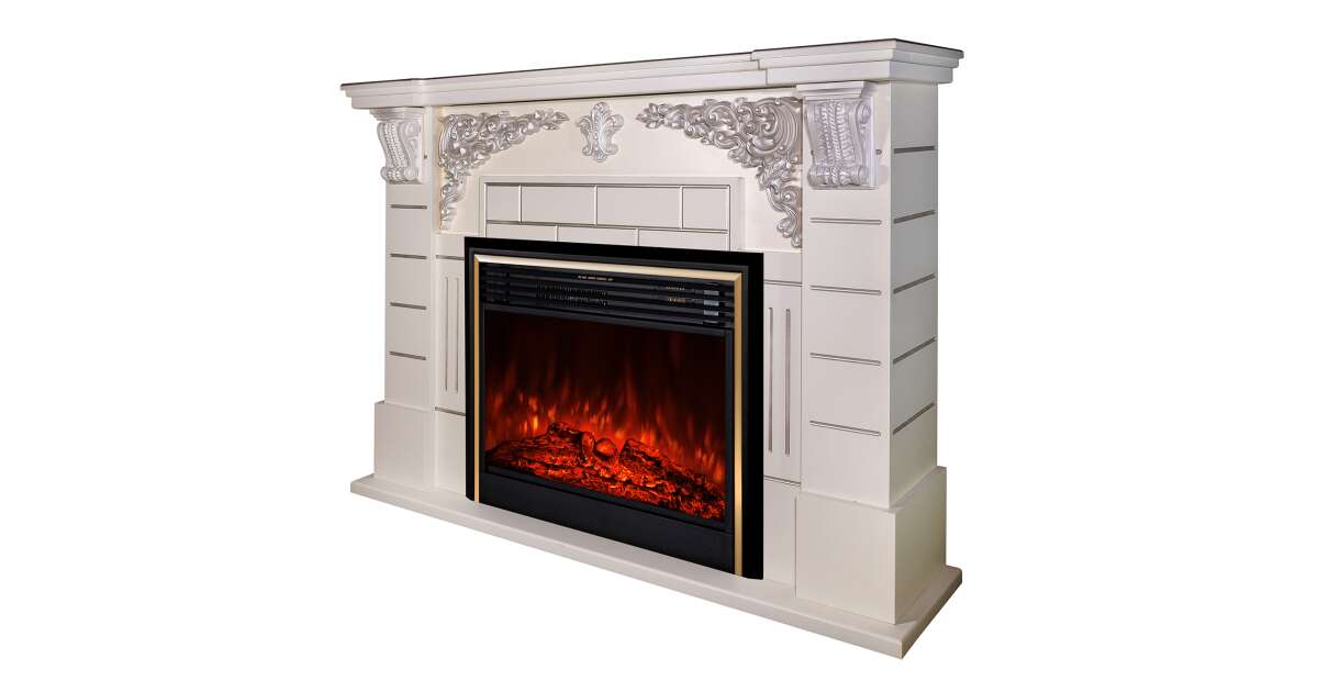 Semineu electric Imperial silver & Richi, Art Flame, 1110x1450x380 mm, 1950 W - 2 | YEO