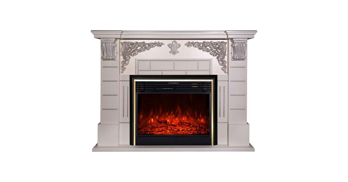Semineu electric Imperial silver & Richi, Art Flame, 1110x1450x380 mm, 1950 W - 3 | YEO