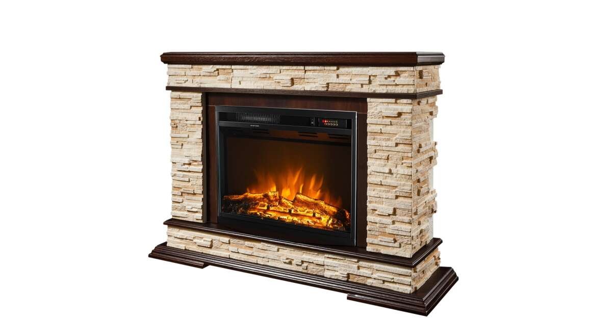 Semineu electric Stone nuc & Lorance color, Art Flame, 880x1180x305 mm, 1500W