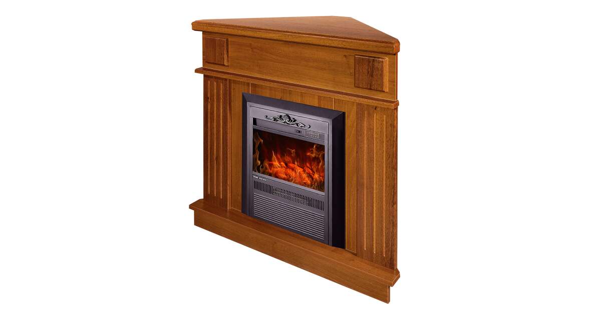 Semineu electric Marina colț nuc & Cristina, Art Flame, 1000x1000x500 mm, 2000W