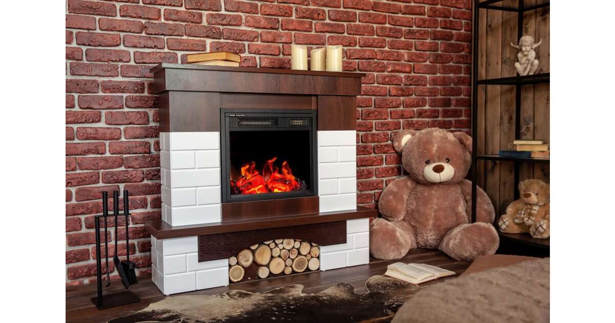 Semineu electric Leon & Dionis, Art Flame, 958x1096x280 mm, 1500W