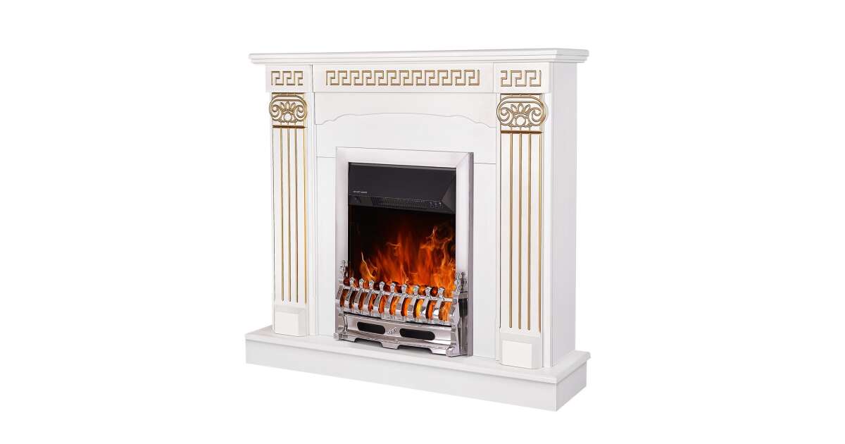 Semineu electric Calisto & Galileo silver, Art Flame, 1020x1100x300 mm, 2000W