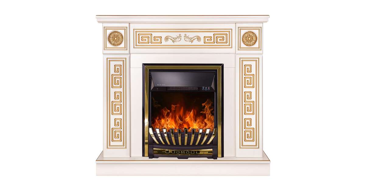 Semineu electric Versailles gold & Meridian, Art Flame, 1020x1100x300 mm, 2000W