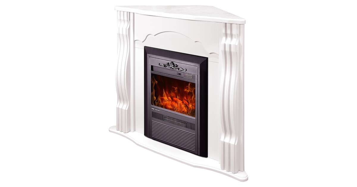 Semineu electric Clasic colț alb & Cristina, Art Flame, 883x950x475 mm, 2000W - 2 | YEO