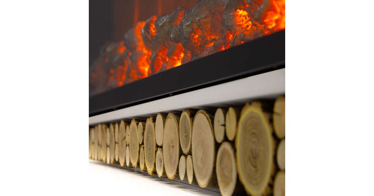 Semineu electric Rio alb & Tanzania, Art Flame, 630x1500x300 mm, 1500W