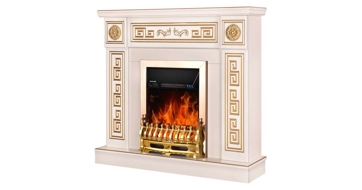 Semineu electric Versailles gold & Galileo gold, Art Flame, 1020x1100x300 mm, 2000W - 1 | YEO