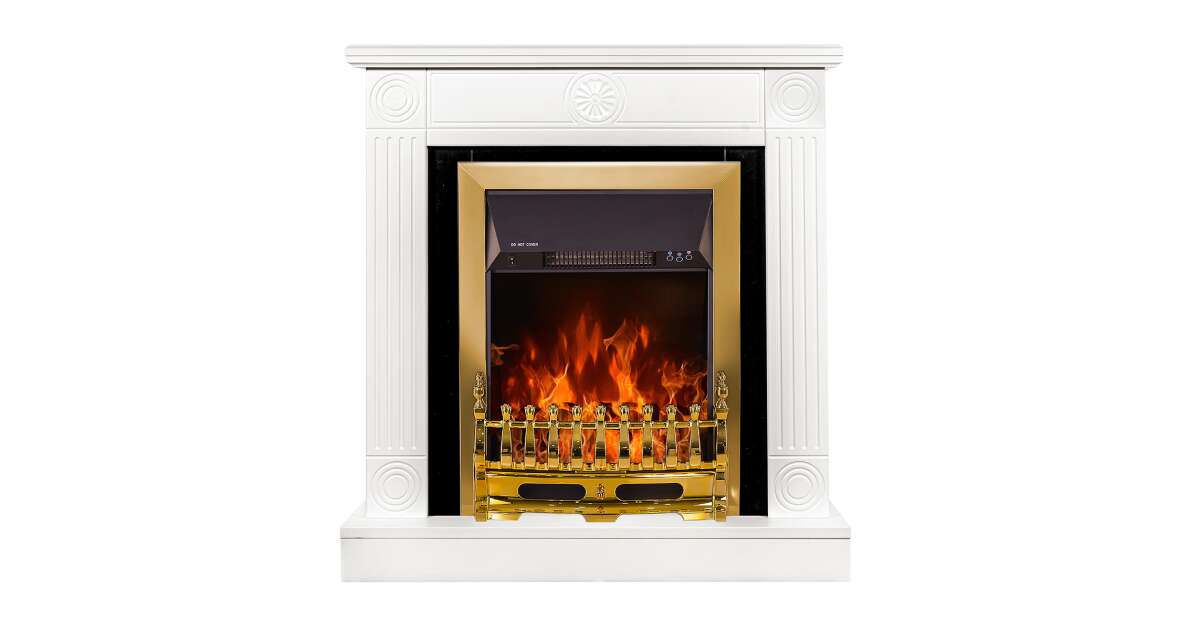 Semineu electric Donald & Galileo gold, Art Flame, 865x820x250 mm, 2000W