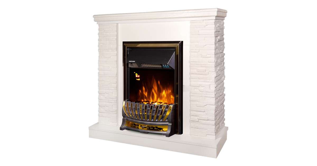 Semineu electric Rock alb & Meridian, Art Flame, 903x980x300 mm, 2000W - 1 | YEO