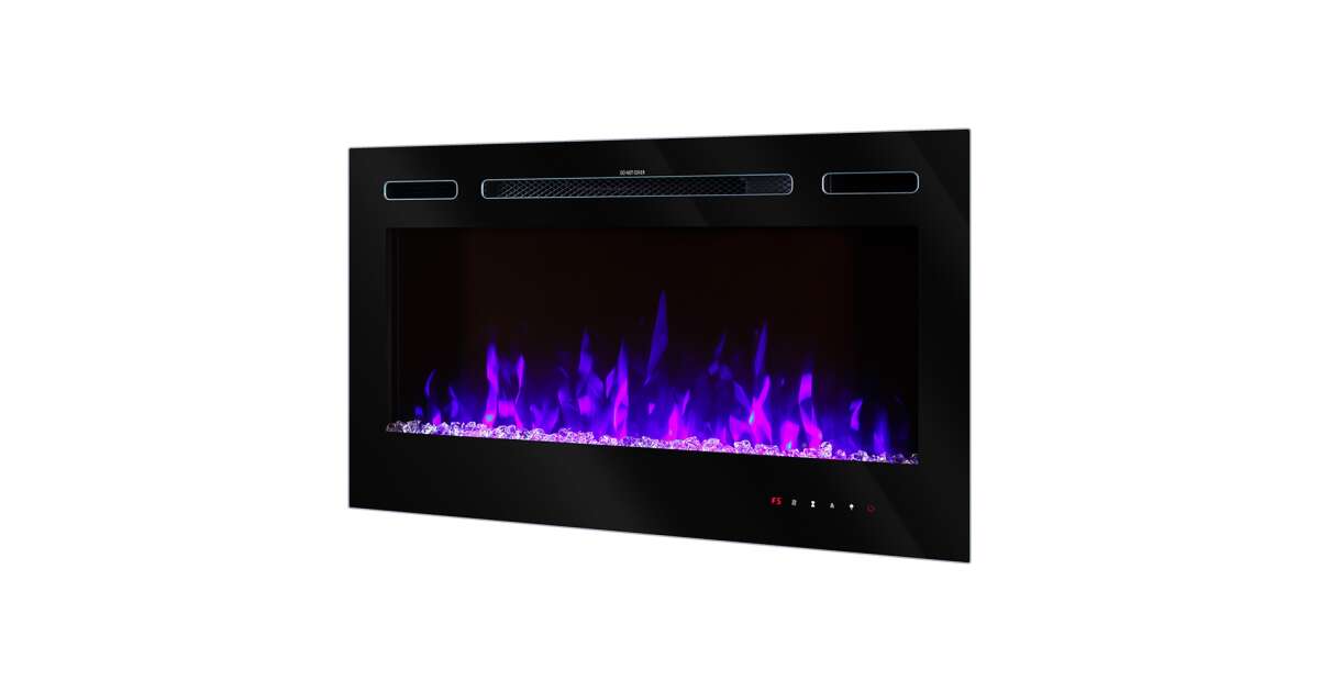 Semineu electric de perete-incorporabil Adeli, 544x915x140 mm, 1500W - 2 | YEO