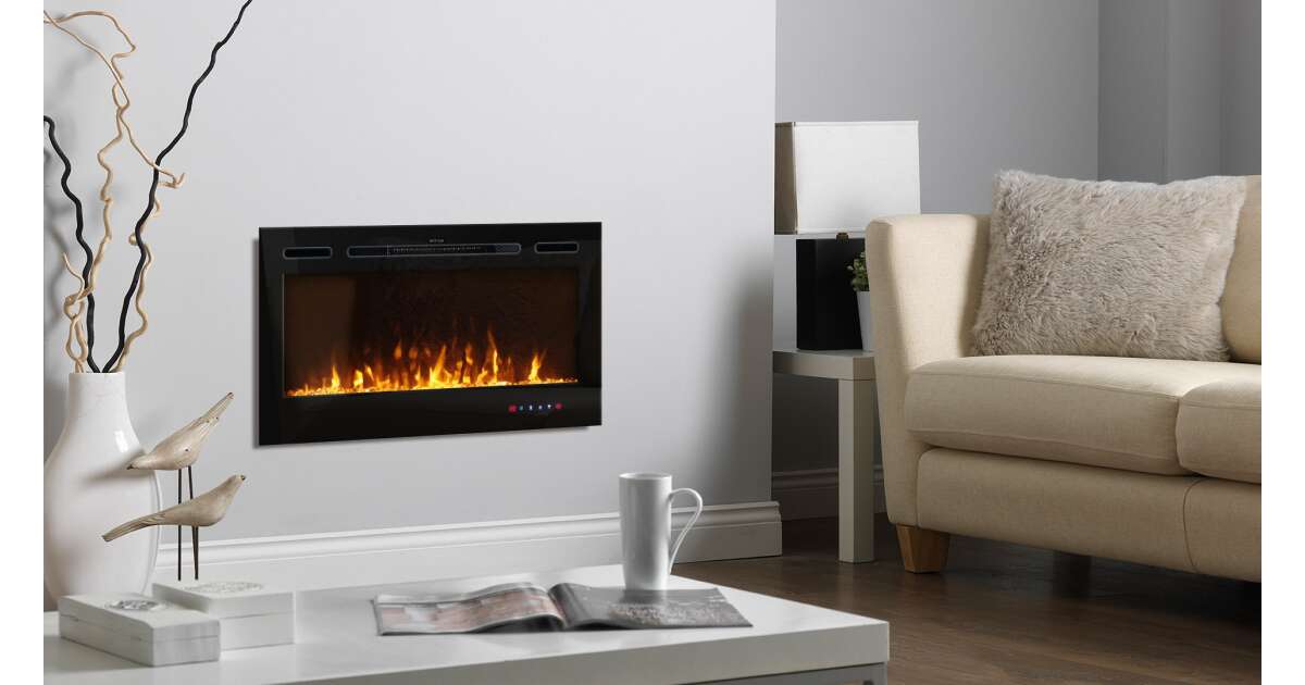 Semineu electric de perete-incorporabil Adeli, 544x915x140 mm, 1500W