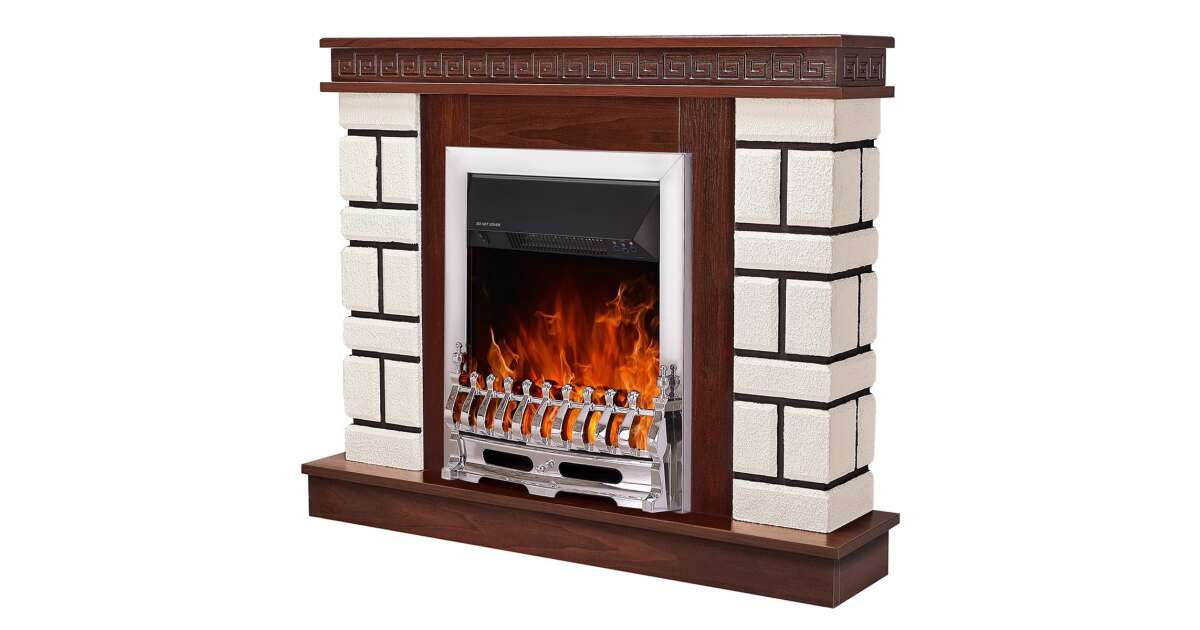 Semineu electric Nazary mini nuc & Galileo silver, Art Flame, 874x1080x245 mm, 2000W - 1 | YEO