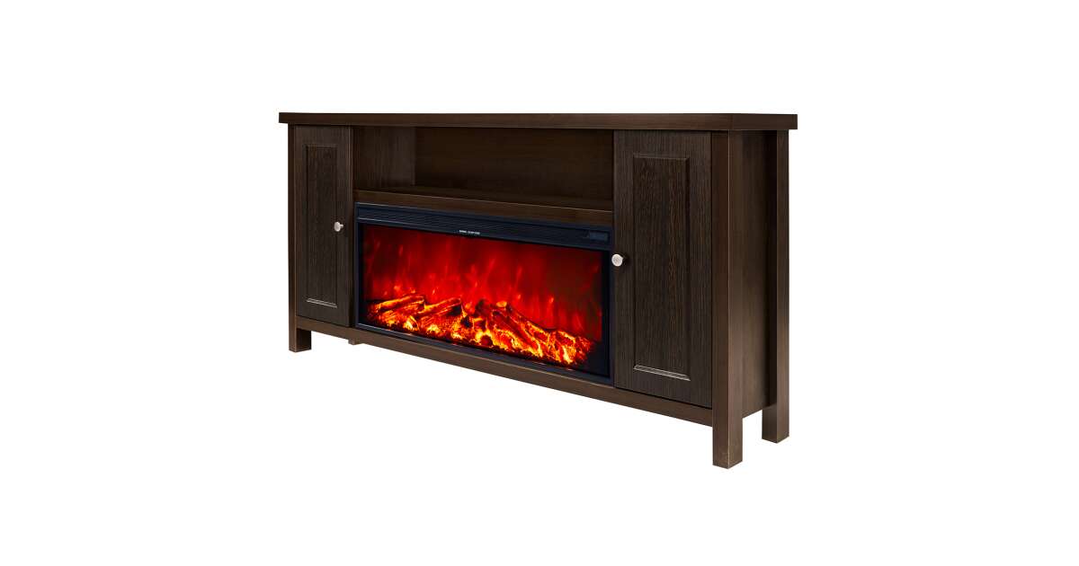 Semineu electric Mozart Maro inchis & Tasmania, Art Flame, 750x1500x300 mm, 1500W - 4 | YEO