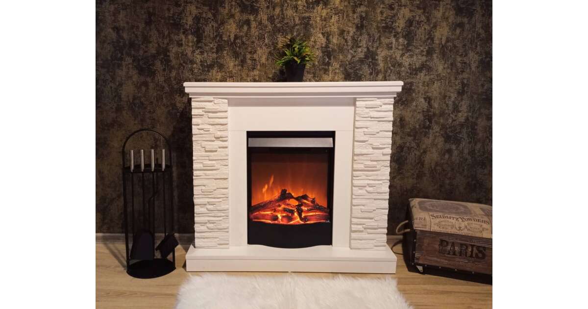 Semineu electric Rock alb & Corsica, Art Flame, 903x980x300 mm, 1500W - 4 | YEO