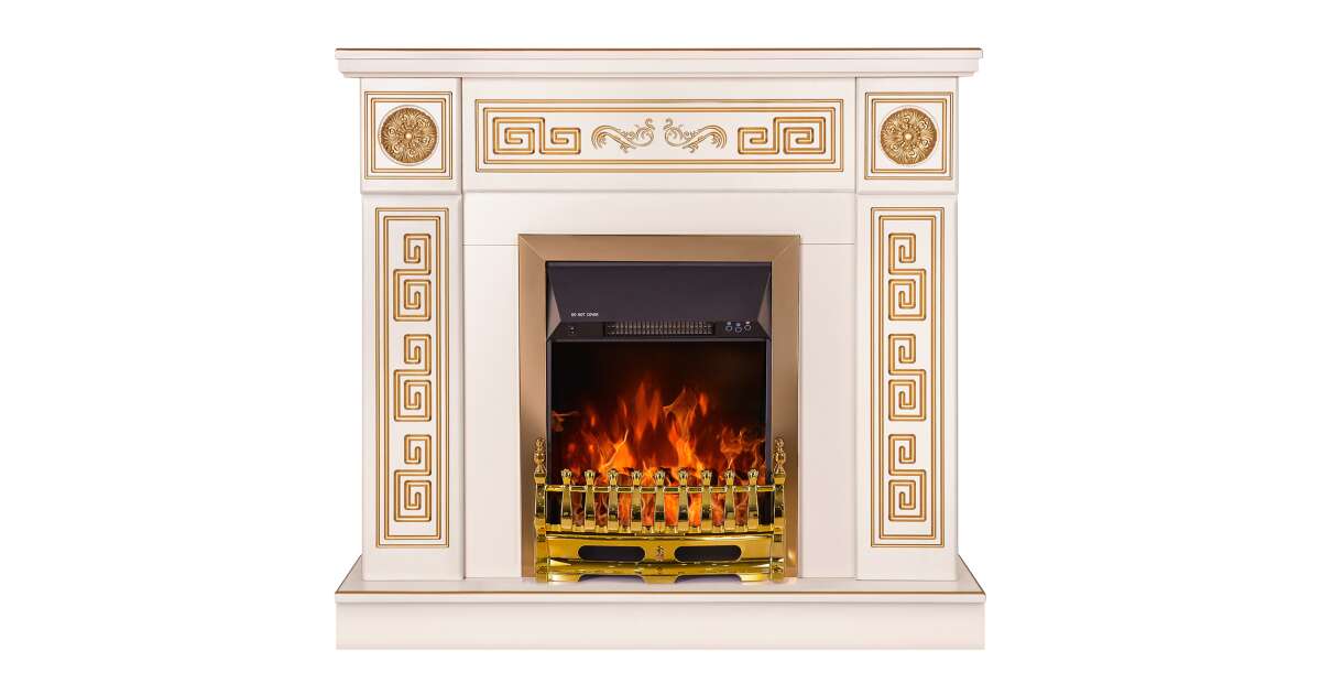 Semineu electric Versailles gold & Cristina, Art Flame, 1020x1100x300 mm, 2000W - 2 | YEO