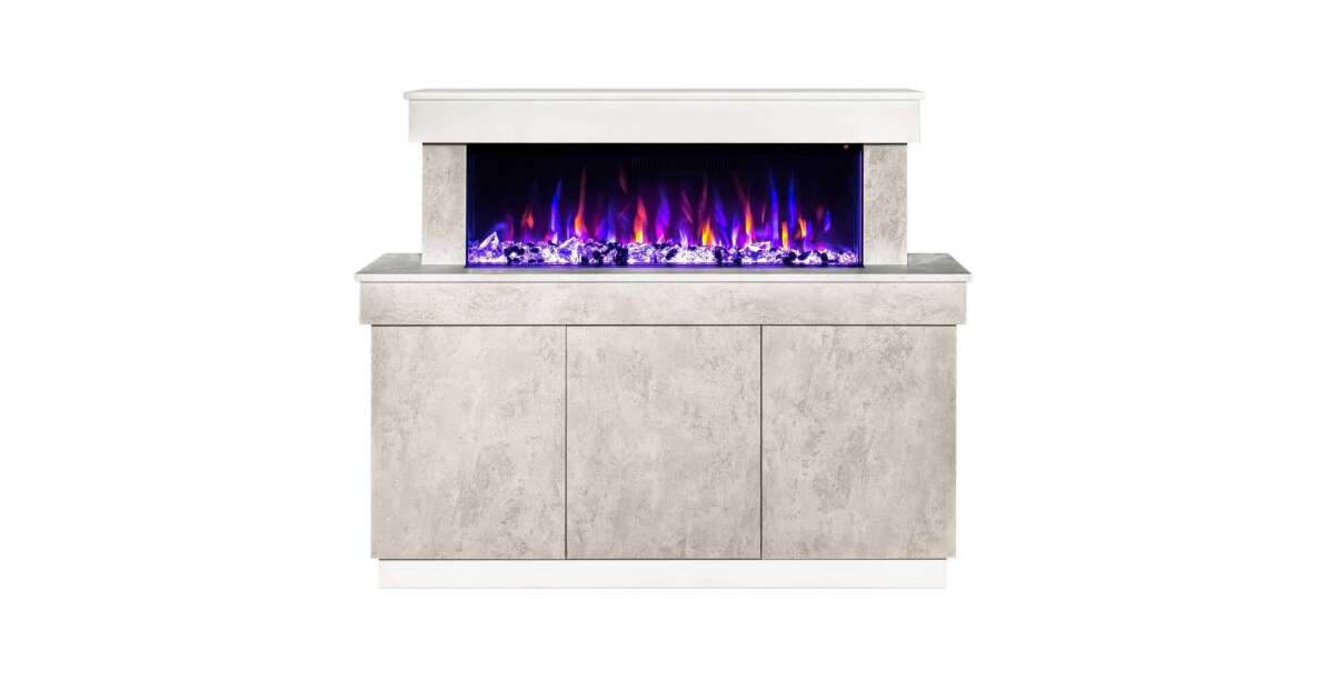 Semineu electric Stefania & Dalas, Art Flame, 1150x1400x300 mm, 1500W - 3 | YEO