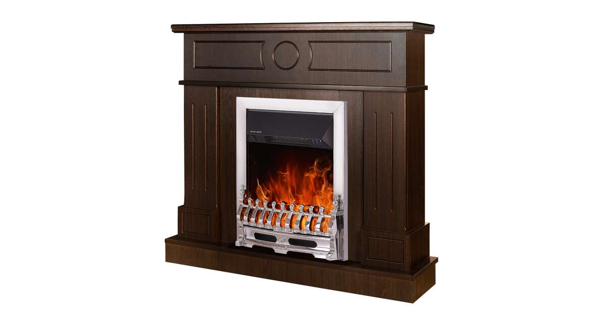 Semineu electric Ambasador Maro inchis & Galileo silver, Art Flame, 1000x1048x300 mm, 2000W - 1 | YEO