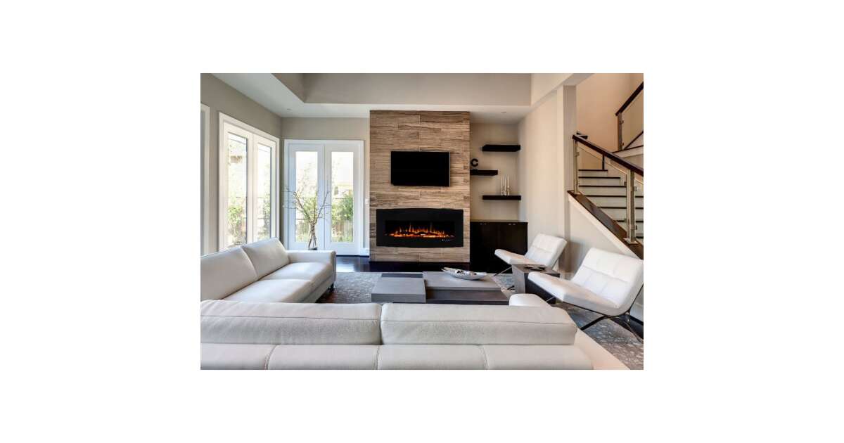 Semineu electric de perete Archy, 550x1222x157 mm, 1500W - 2 | YEO