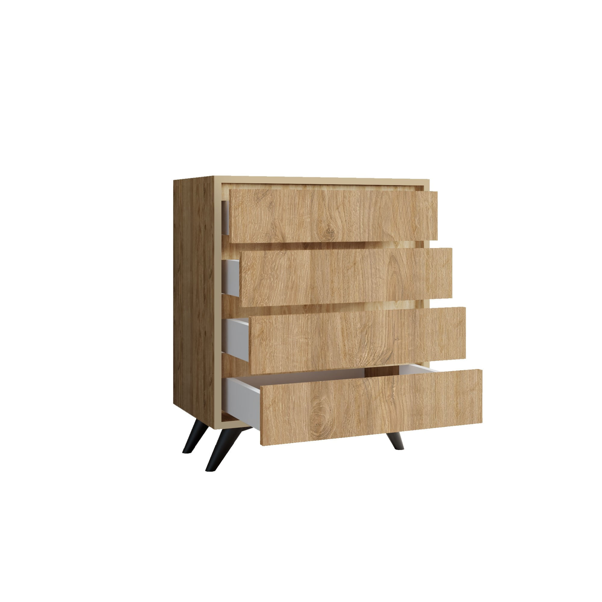 Comoda, Hanah Home, pal melaminat, stejar, 70x40x86 cm — imaginea 2