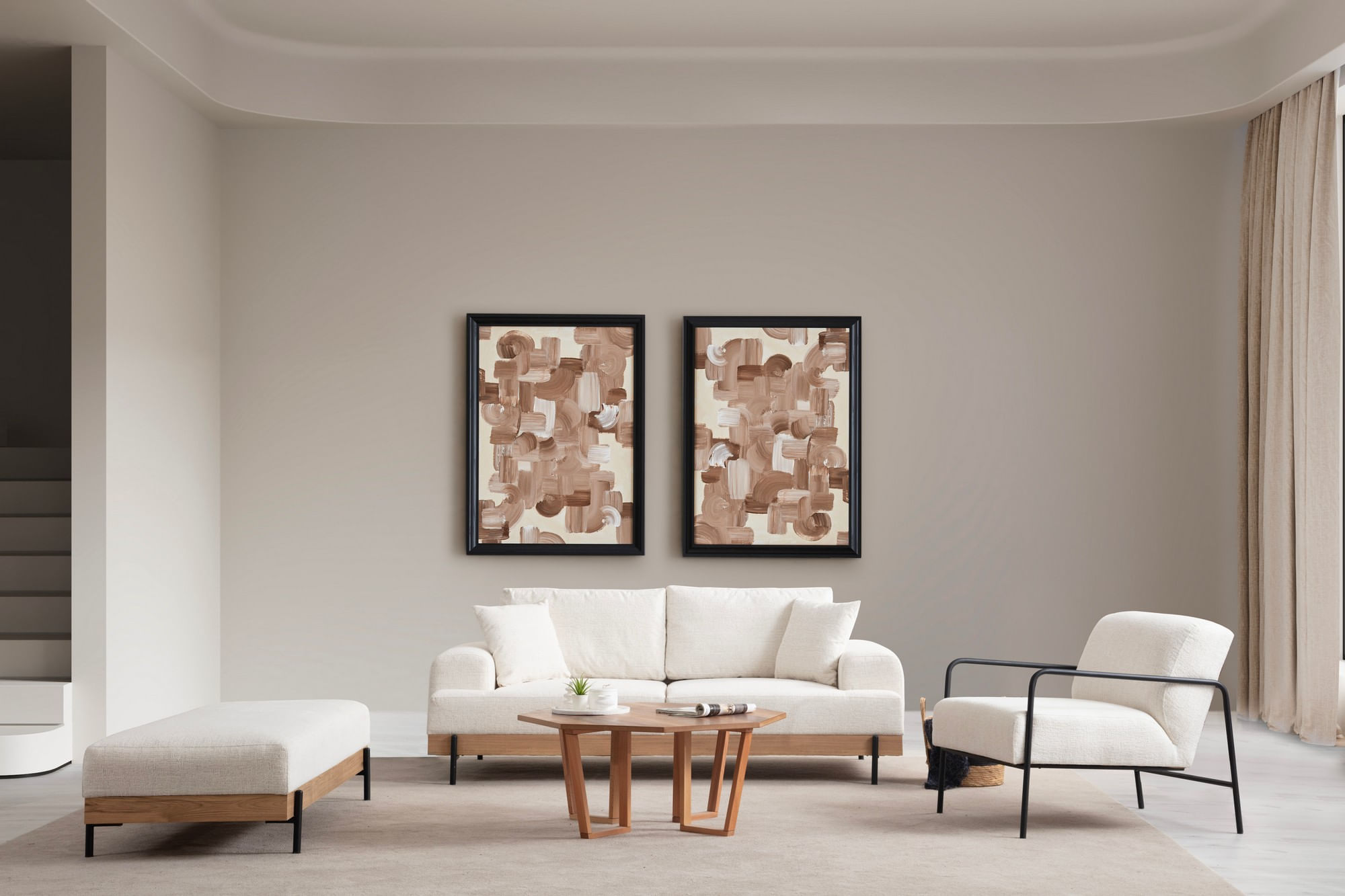 Bancheta, Atelier Del Sofa, lemn fag si PAL, alb, 158x68x38 cm, 560ARE2134 - imagine 4