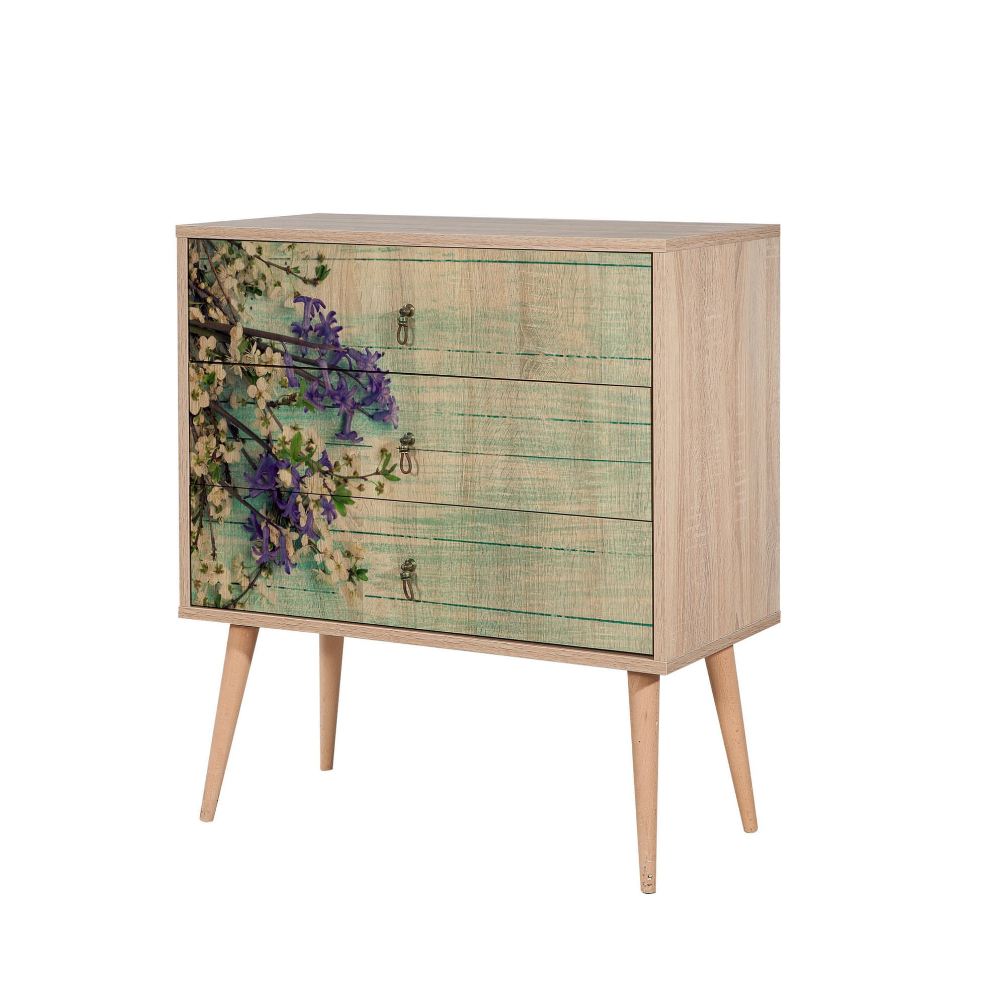 Comoda, Hanah Home, pal melaminat, stejar sonoma, 80x40x90 cm, 863SPH3406
