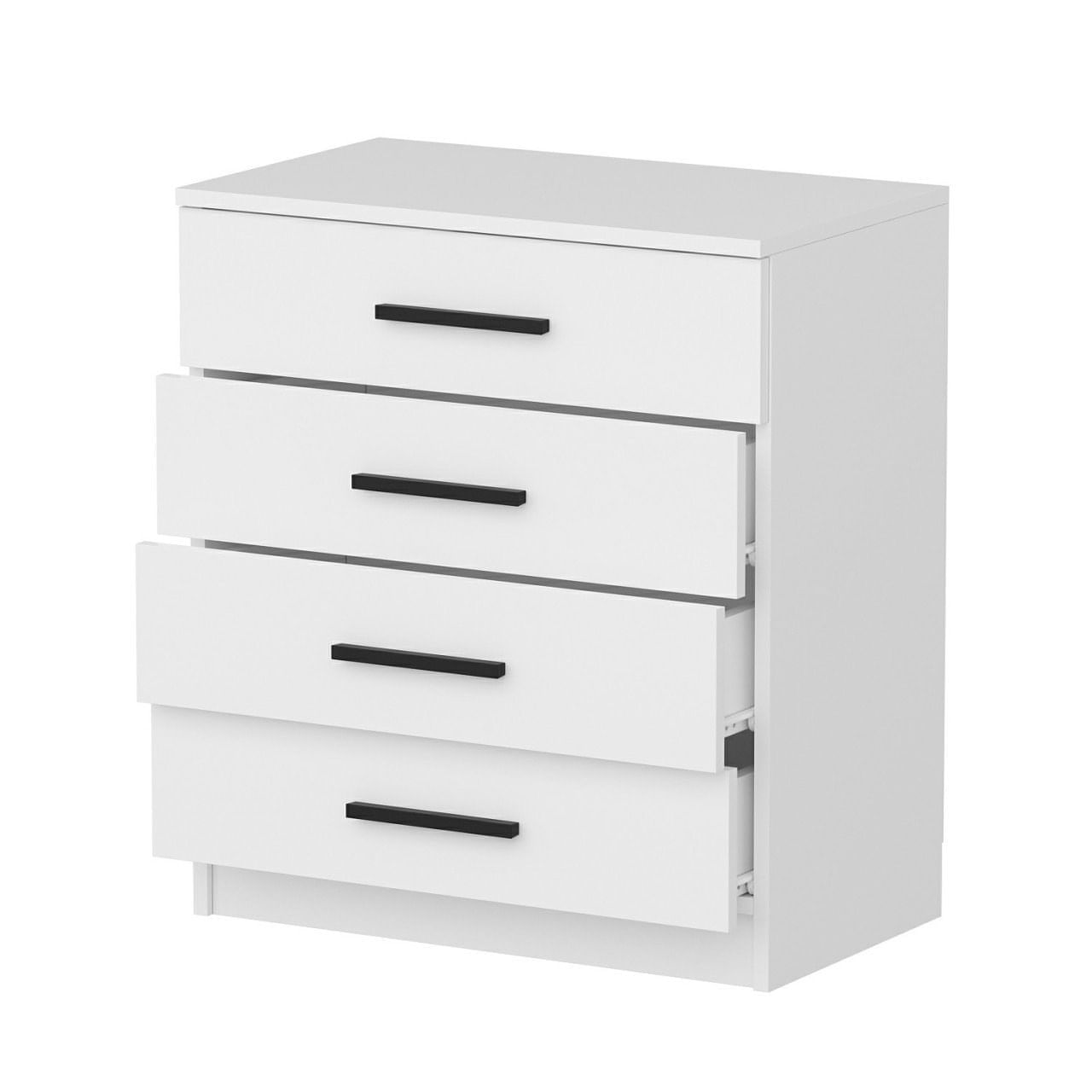 Comoda, Hanah Home, pal melaminat, alb, 70x42x79 cm — imaginea 2