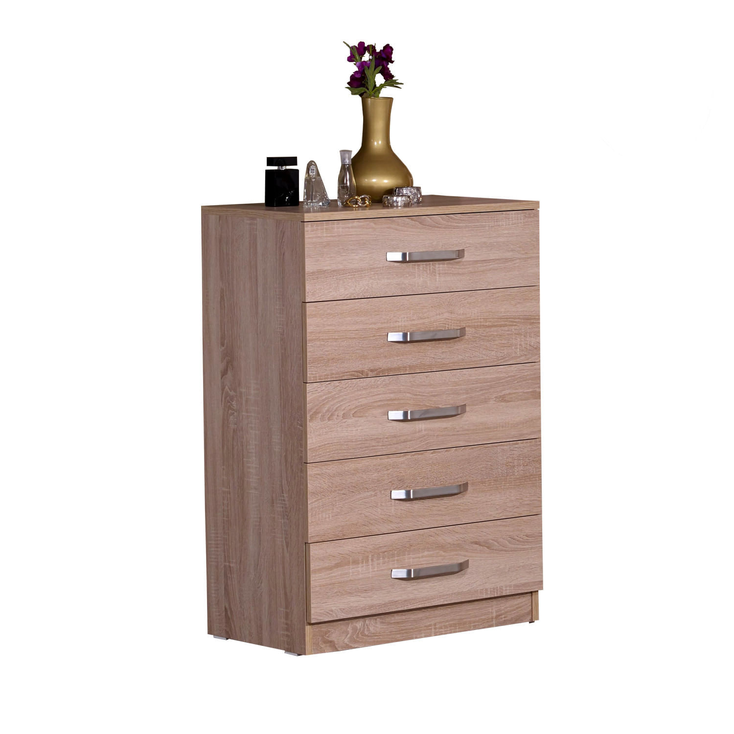 Comoda, Hanah Home, pal melaminat, stejar, 65x44x100 cm — imaginea 3