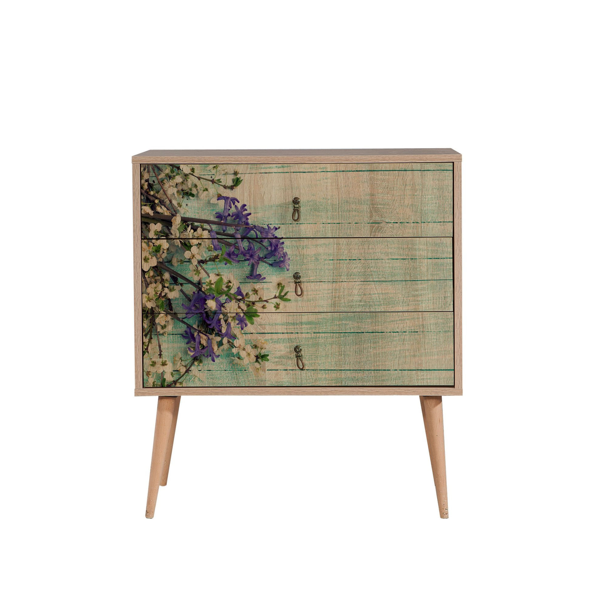 Comoda, Hanah Home, pal melaminat, stejar sonoma, 80x40x90 cm, 863SPH3406 — imaginea 3