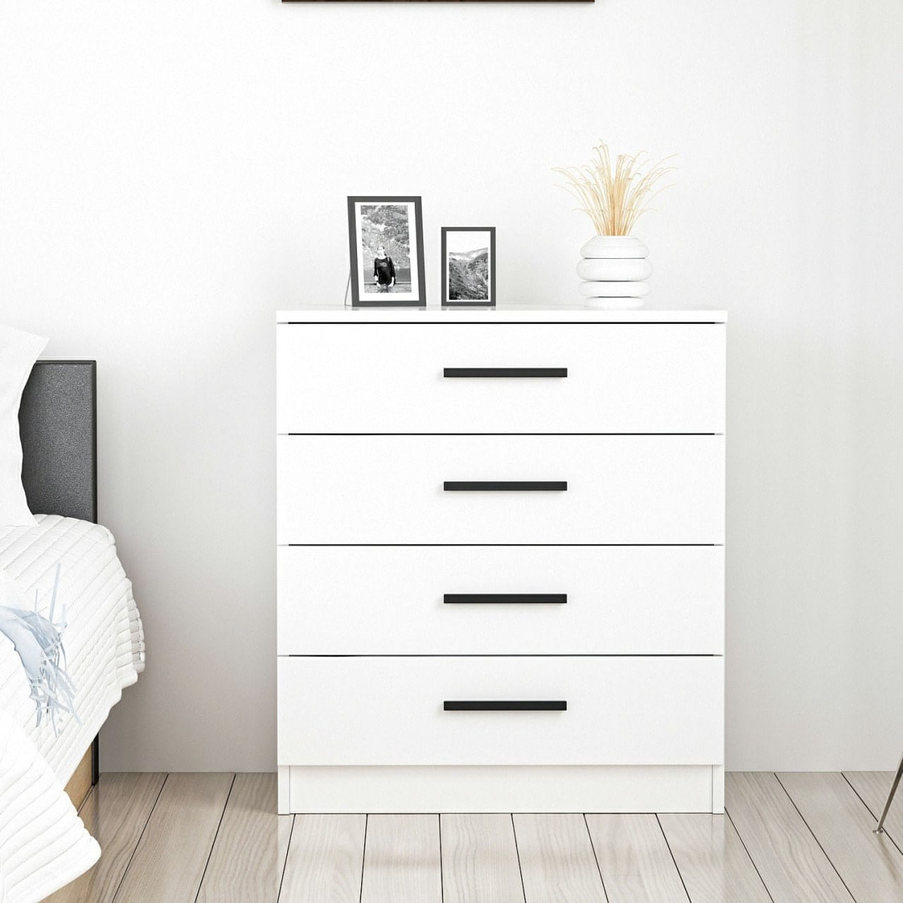 Comoda, Hanah Home, pal melaminat, alb, 70x42x79 cm — imaginea 7